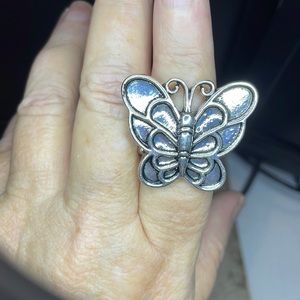 Whimsical Silver Butterfly Ring